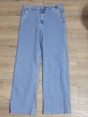 Levi's Light Blue Wide-Leg High-Rise Jeans